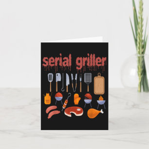 Im seriösen Griller-Funny-Männer, die Grillen Barb Karte