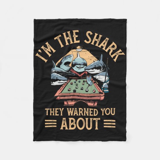 Im Shark warnen sie dich vor Snooker Billiards P Fleecedecke (Vorderseite)