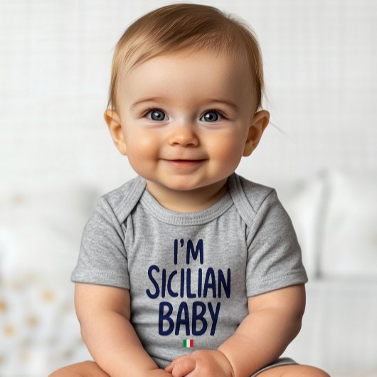 "I'm Sicilian Baby" Funny Pride of Sicily Baby Strampler