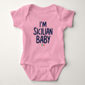 "I'm Sicilian Baby" Funny Pride of Sicily Baby Strampler (Vorderseite)