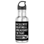 I'm Silently Creating A Spreadsheet Actuary Funny Edelstahlflasche (Vorderseite)