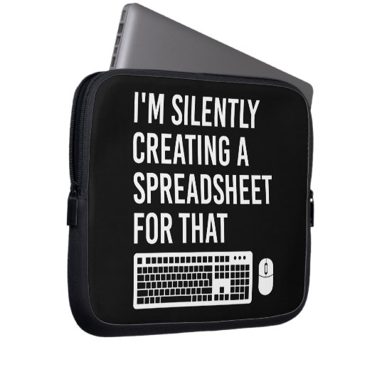 I'm Silently Creating A Spreadsheet Actuary Funny Laptopschutzhülle (Vorne Rechts)