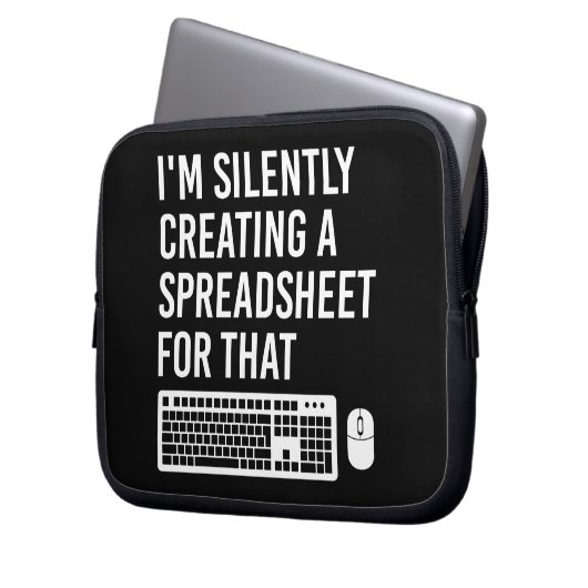 I'm Silently Creating A Spreadsheet Actuary Funny Laptopschutzhülle (Vorderseite Links)