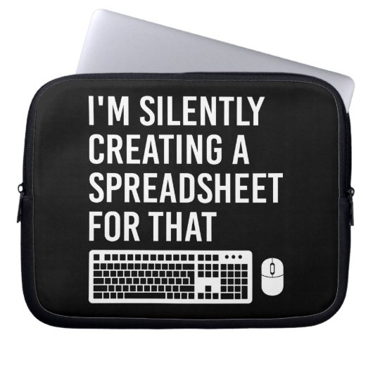 I'm Silently Creating A Spreadsheet Actuary Funny Laptopschutzhülle (Vorderseite)