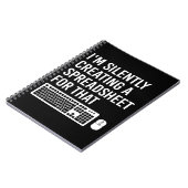 I'm Silently Creating A Spreadsheet Actuary Funny Notizblock (Linke Seite)