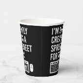 I'm Silently Creating A Spreadsheet Actuary Funny Pappbecher (Rechts)