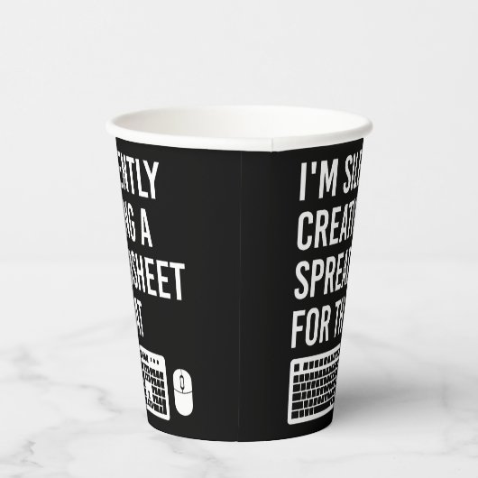 I'm Silently Creating A Spreadsheet Actuary Funny Pappbecher (Rechts)