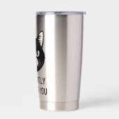 I'm Silently Judging You Funny Black Cat Sarcastic Thermobecher (Links)