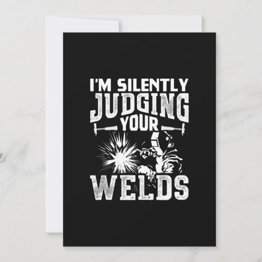 Im Silently Judging Your Welds Funny Welder Gift Ankündigung (Vorderseite)