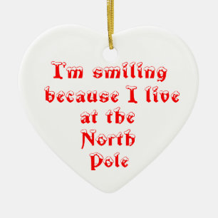 I'm smiling because-heart ornament