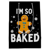 I'm So Baked Gingerbread Man Christmas Cookie Bake Mittlere Geschenktüte (Rückseite)