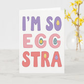 Im So Egg Stra Grußkarte Karte (Gelbe Blume)