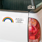 IM SO HOMOSEXUELL KANN ICH KAUM GERADE FAHREN! AUTOAUFKLEBER (Auf Lkw)