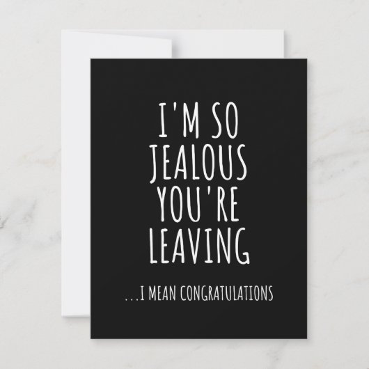 I'm So Jealous You're Leaving Save The Date (Vorderseite)