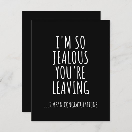I'm So Jealous You're Leaving Save The Date (Vorne/Hinten)