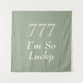 I'm So Lucky 777 Angel Number Tapestry Wandteppich (Vorderseite)
