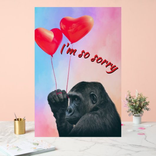 "I'm so sorry" Acrylschild (Hochzeit)