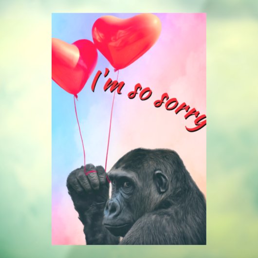 "I'm so sorry" Fensteraufkleber (Blatt 3)