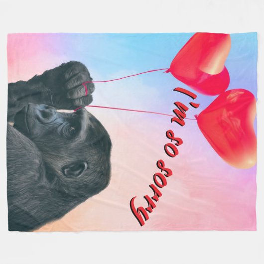 "I'm so sorry" Fleecedecke (Vorderseite (Horizontal))