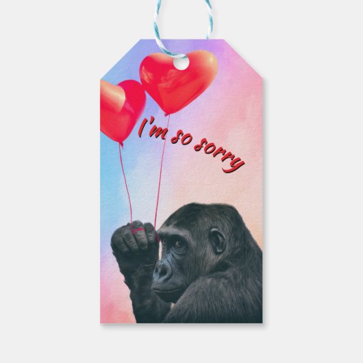 "I'm so sorry" Geschenkanhänger (Rückseite)