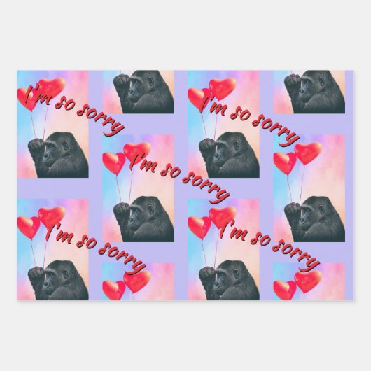 "I'm so sorry" Geschenkpapier Set (Vorderseite 3)