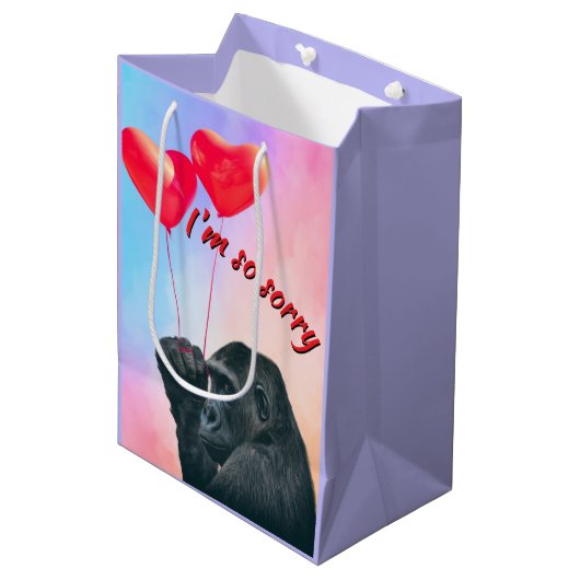 "I'm so sorry" Mittlere Geschenktüte (Vorderseite Schrägansicht)