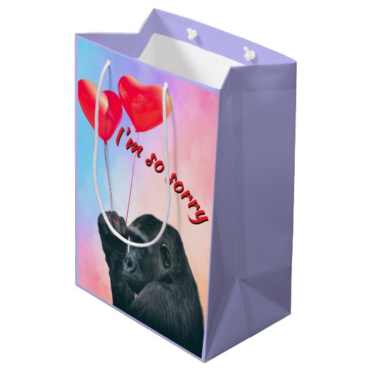 "I'm so sorry" Mittlere Geschenktüte (Rückseite Schrägansicht)