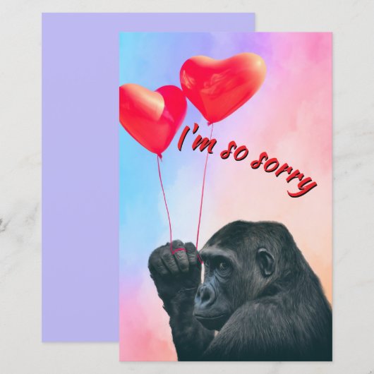 "I'm so sorry" Papiervel (Vorne/Hinten)