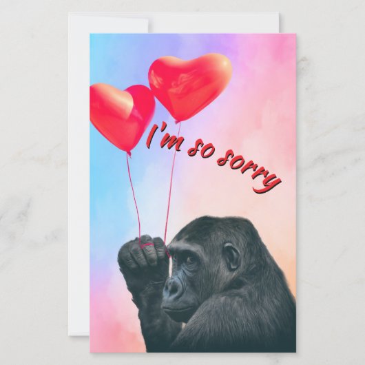 "I'm so sorry" Papiervel (Vorderseite)