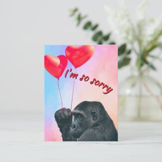 "I'm so sorry" Postkarte (Stehend Vorderseite)