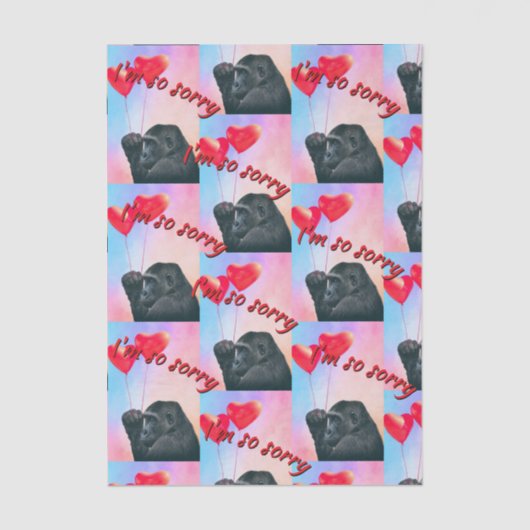"I'm so sorry" Seidenpapier (Vorderseite)