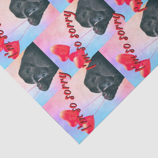 "I'm so sorry" Seidenpapier (Ausschnitt)