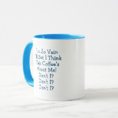 "I'M SO VAIN!" in BLAU von Jeff Willis Art Tasse (Vorderseite Links)