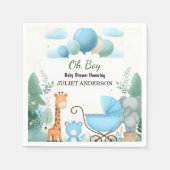 Im Soft Boho Bear Blue Cub Begrüßungstablett Babyd Serviette (Vorderseite)