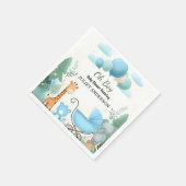 Im Soft Boho Bear Blue Cub Begrüßungstablett Babyd Serviette (Ecke)