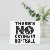 Im Softball Wird Nicht Geweint Postkarte (Stehend Vorderseite)