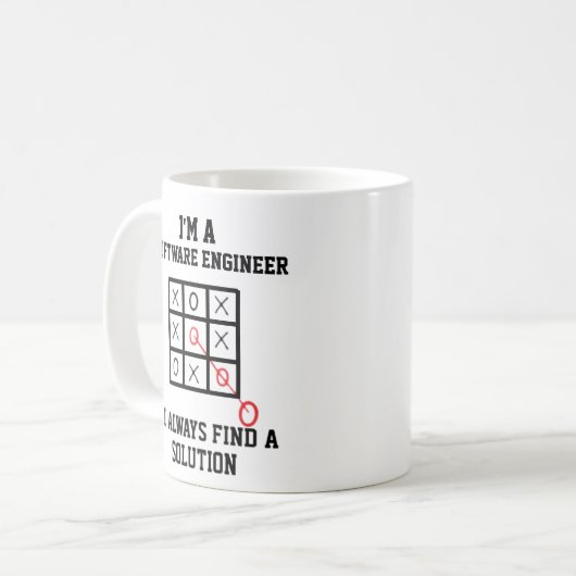 Im Software-EngineerIch finde immer eine Lösung-Ta Kaffeetasse (Vorderseite Links)