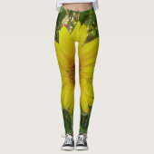 im Sommer eine Sonnenblume im Garten Leggings (Vorderseite)