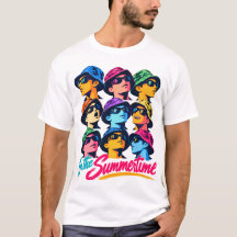 Im Sommer Farbige Pop-Art Herren T-Shirt