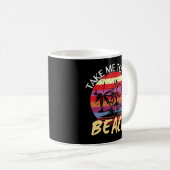 Im Sommer Vintag bin ich am Strand Kaffeetasse (VorderseiteRechts)