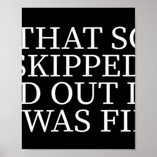 Im Song, den du übersprungen hast und später fand  Poster (Vorne)