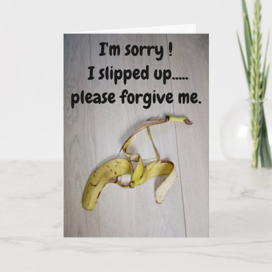 I'm sorry...banana skin card karte (Vorderseite)