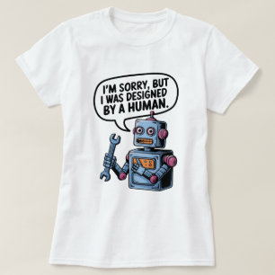 I'm Sorry, But I Was Designed by a Human" Roboter  T-Shirt
