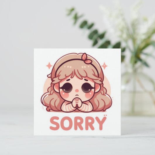 I'm Sorry  Feiertagskarte (Stehend Vorderseite)