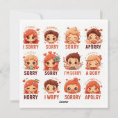 I'm Sorry Feiertagskarte (Rückseite)