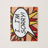 I'M SORRY Fun Retro Comic Book Pop Art Puzzle (Vertikal)