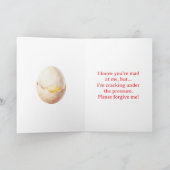 I'm Sorry | Funny Chicken | Forgive Me Karte (Innenseite)