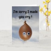 I'm sorry I made you cry! Karte (Gelbe Blume)