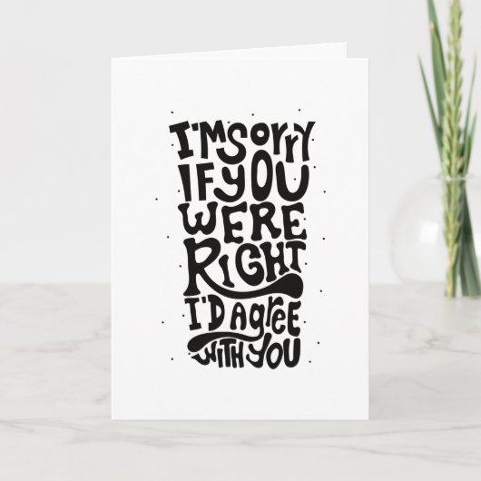 IM SORRY, OB SIE DIE RICHTIGE ID-VEREINBARUNG WARE KARTE (Vorderseite)