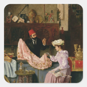 Im Souk 1891 Quadratischer Aufkleber